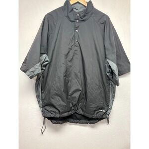 Ping Windbreaker Jacket Mens Black Short Sleeve Pullover Golf Outdoor XL
